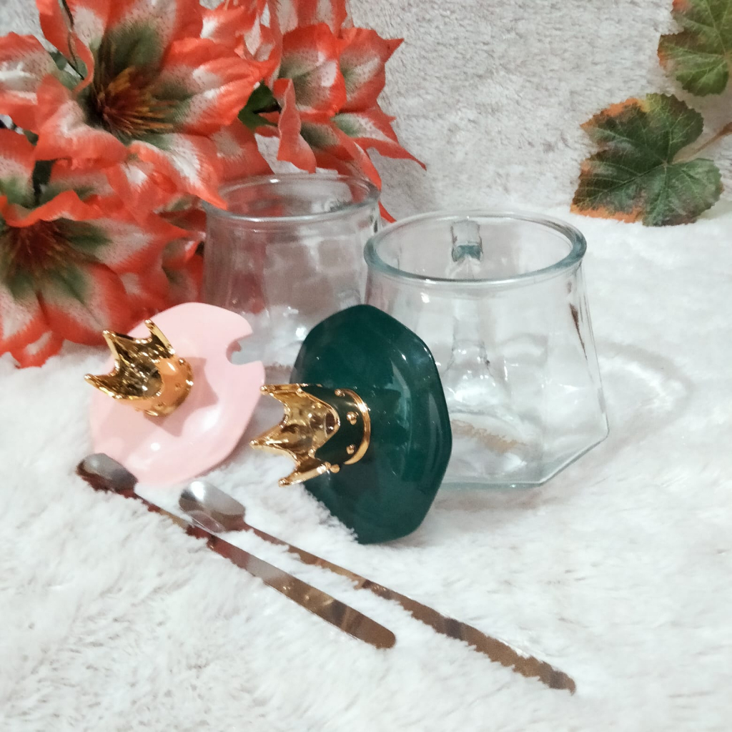 Thumbler Kaca Mug Gelas Mahkota