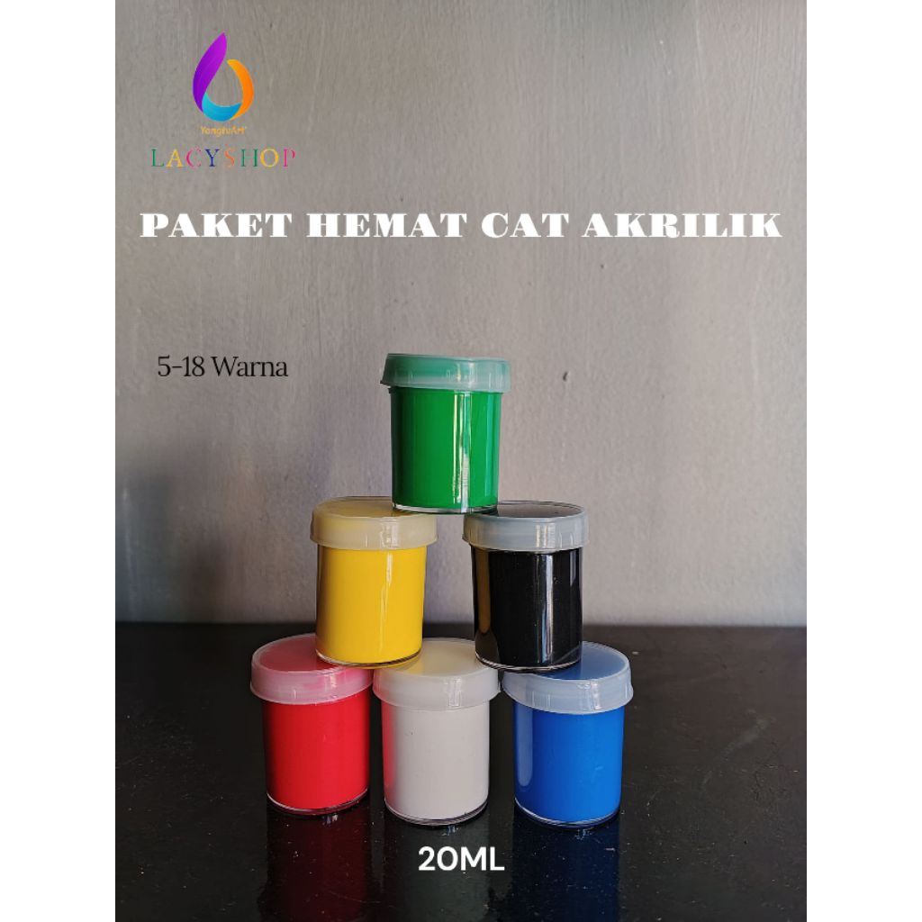 

Paket Hemat Cat Akrilik 5-12 Warna Kemasan 20ml
