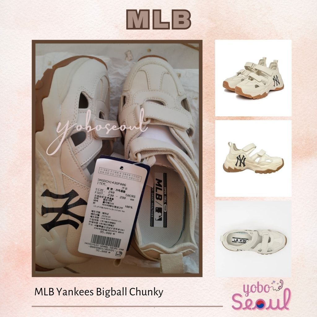 [YBSeoul] READY - MLB Chunky Sepatu Sandal Yankees Size 240