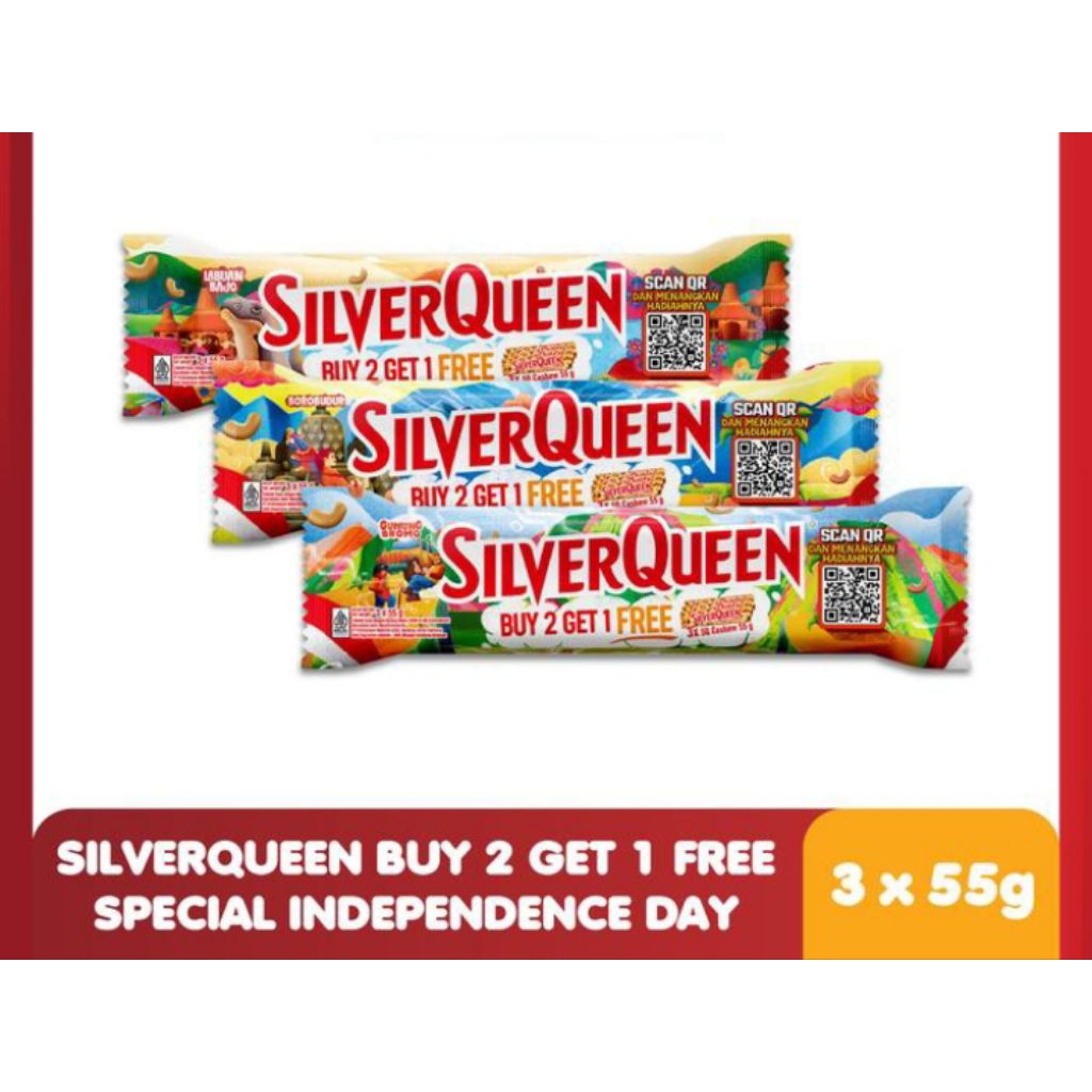 

[BUY 2 GET 1] Silverqueen Cashew Special Kemerdekaan 55gr