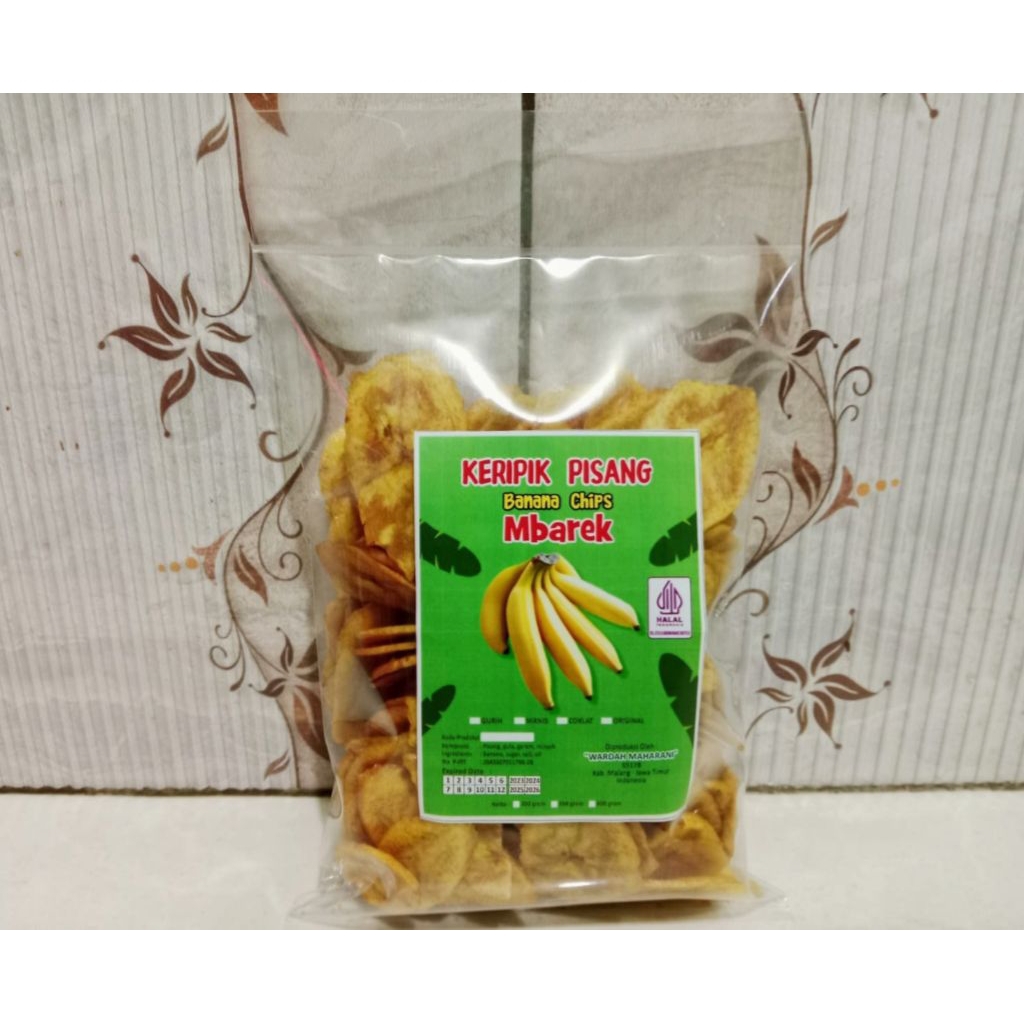 

keripik pisang Mbarek manis gurih renyah