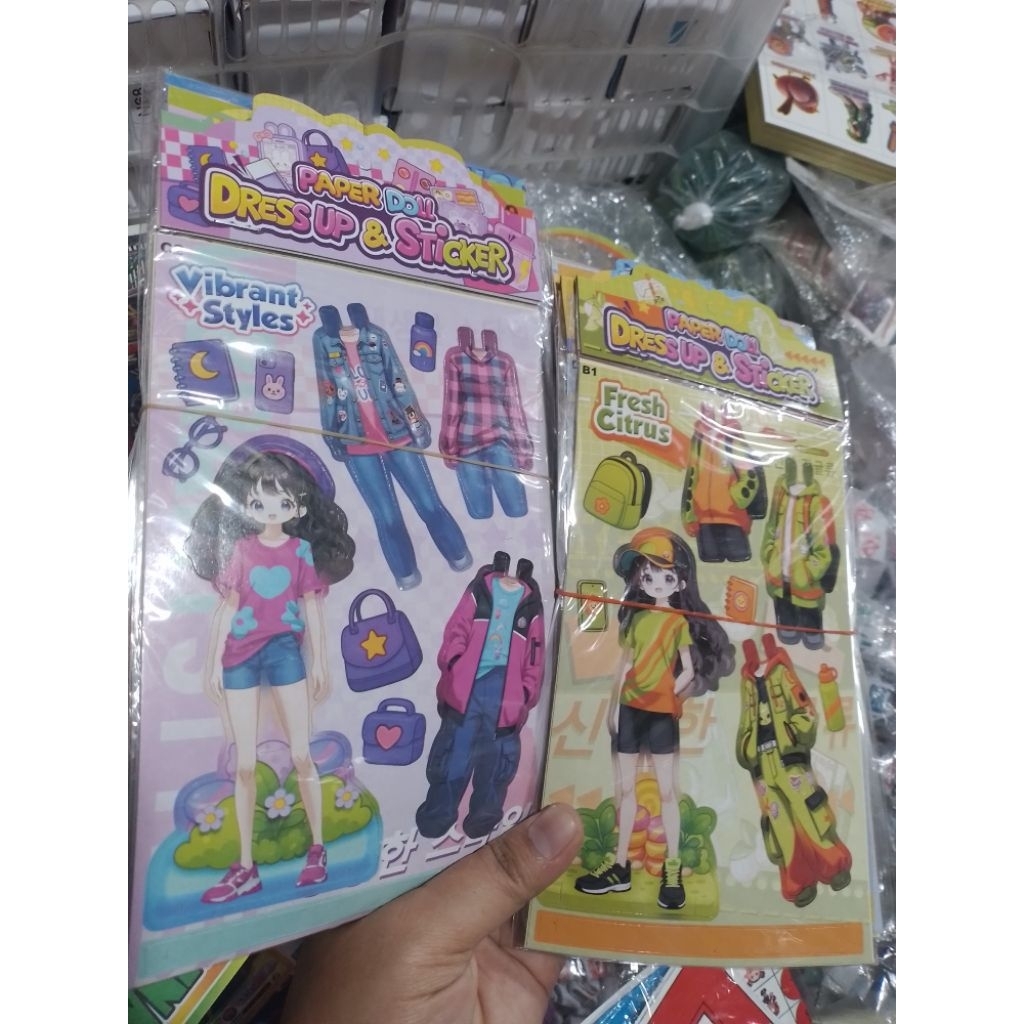 

10 PCS STIKER PAPER DOLL DG