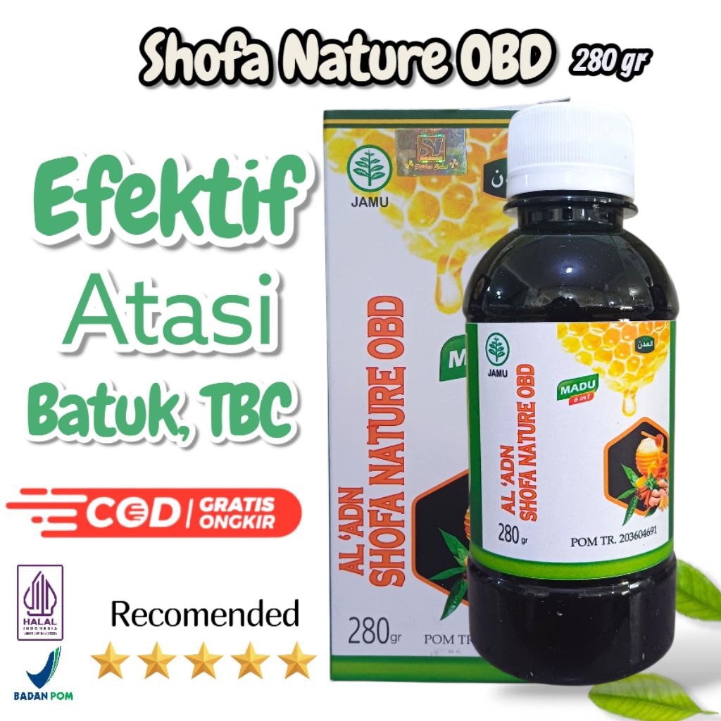 

Madu Shofa Nature OBD 280gr Herbal Batuk dan Demam