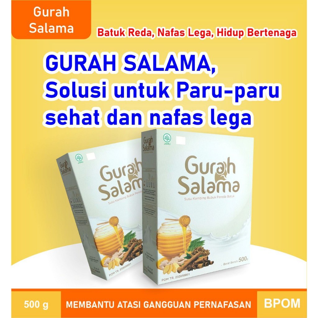 

Gurah Salama 500 g susu kambing bubuk pereda batuk TBC FLEK PARU PARU