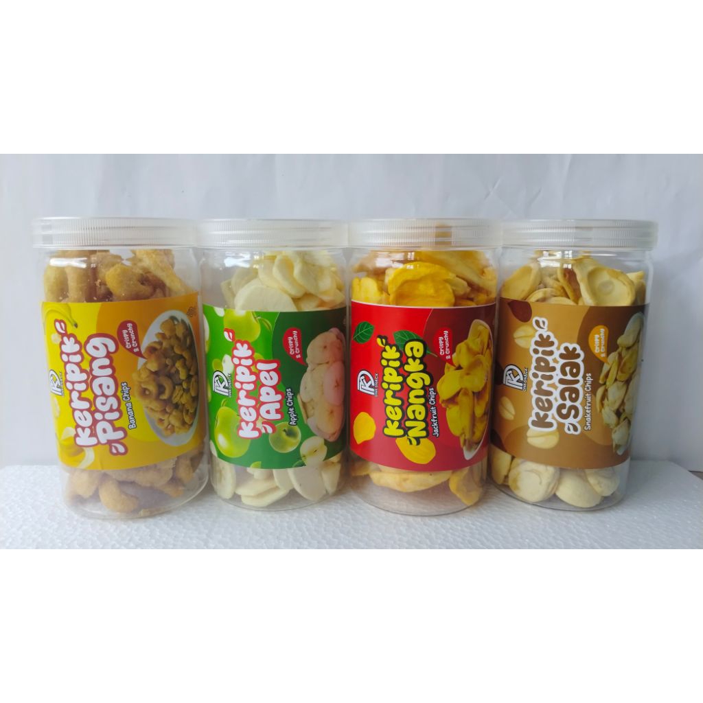 

keripik nangka keripik apel keripik salak kripik buah kemasan toples