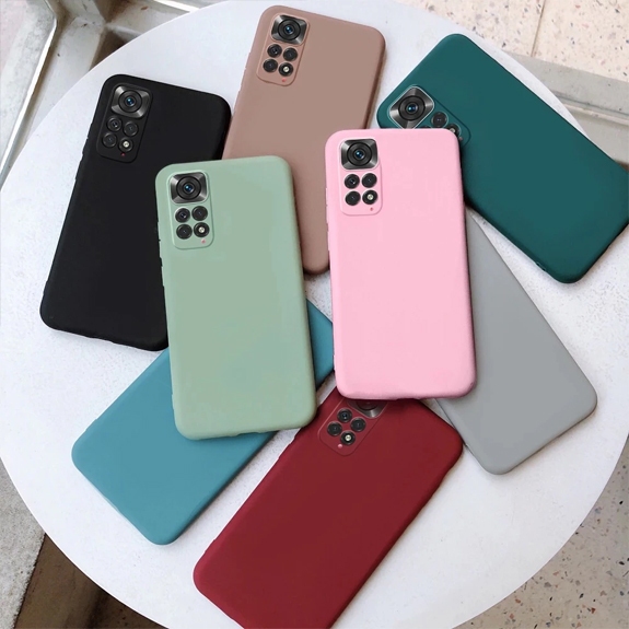 Case Xiaomi Redmi Note 11 -  Note 11 Pro 5G Case Softcase MACARON CAMERA PROTECTION Case Casing Hp R