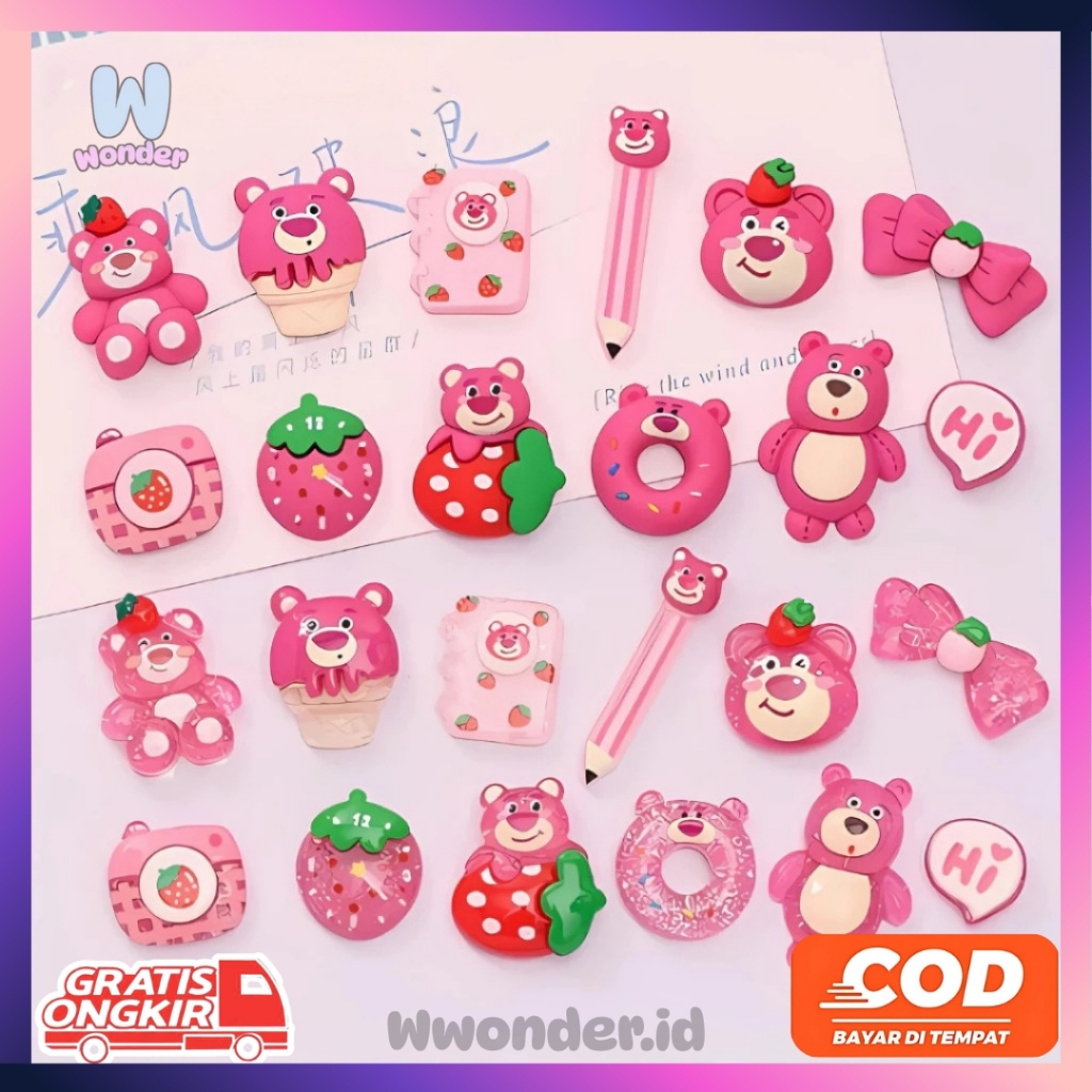 

WW 1 Pcs Resin Clay Stiker 3D Motif Lotso Best Seller