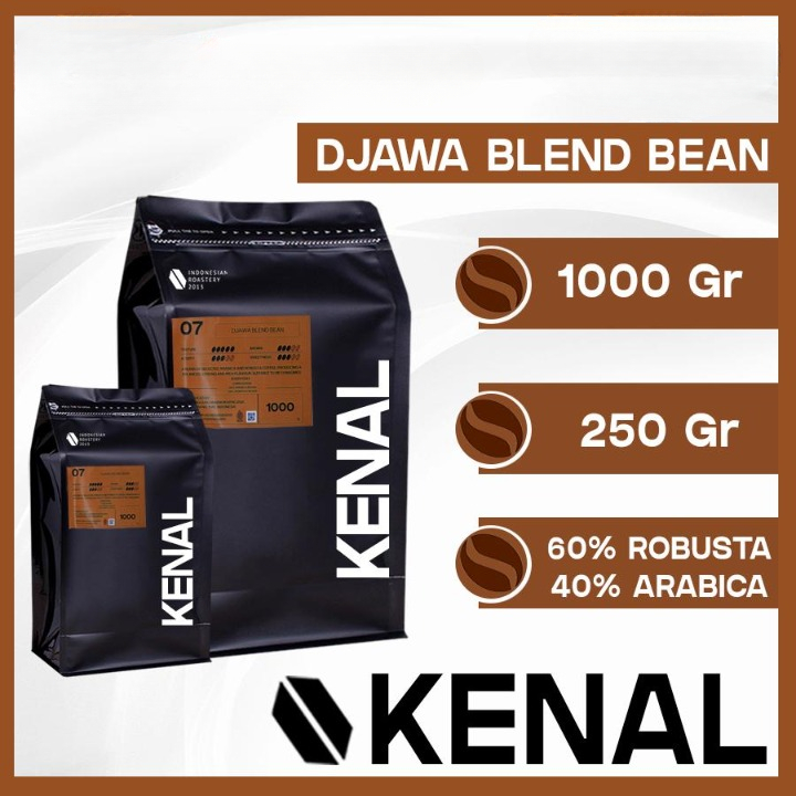 

Coffee Djawa Blend Kopi 40% Arabika 60% Robusta Isi 250 Gram Kopi Kenal Biji Bubuk Coffee