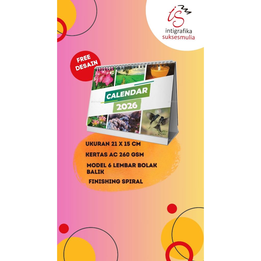 

KALENDER MEJA CUSTOM KALENDER SPIRAL 2026