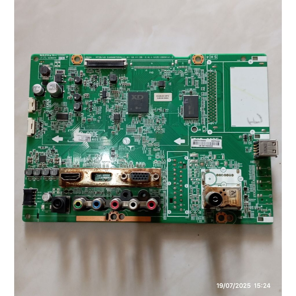 MB MOBO MAINBOARD MODULE MESIN TV LG 24TL520V (MB LG24)