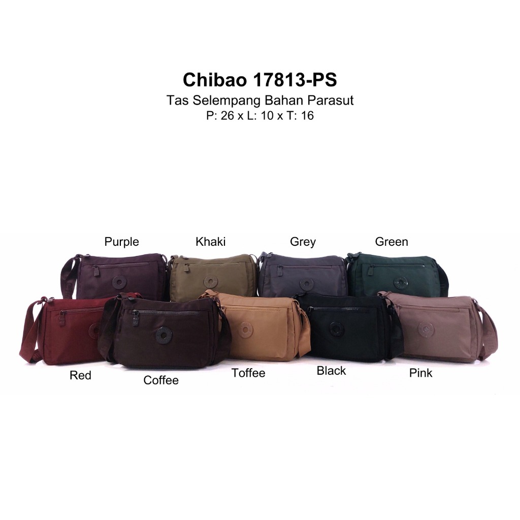 TAS SELEMPANG CHIBAO | TAS WANITA BAHAN PARASUT | SLINGBAG WANITA #CB 17813 PS