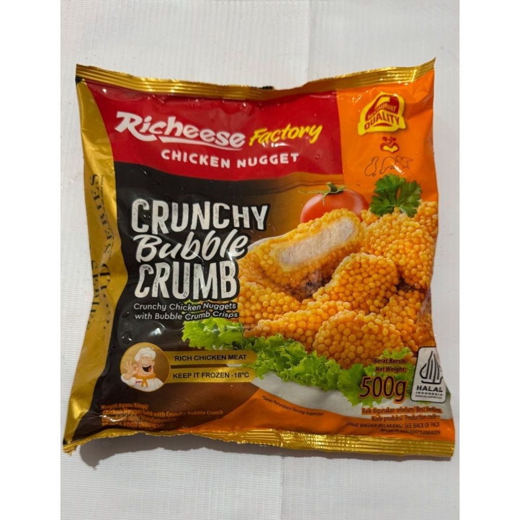 

Richeese Chicken Nugget Bubble Crumb 500gran | nugget ayam bubble crumb
