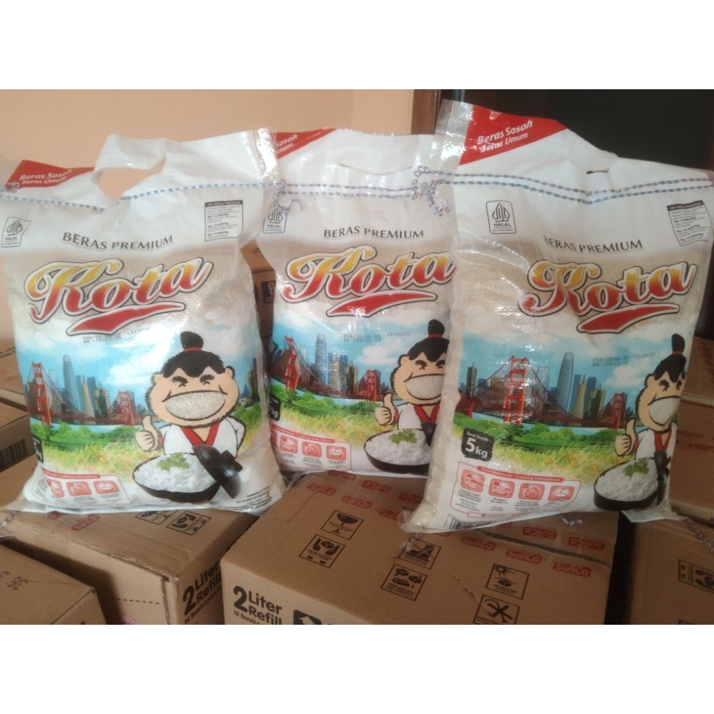 

Beras Premium Kota 5 kg promo murah utuh bersih pulen