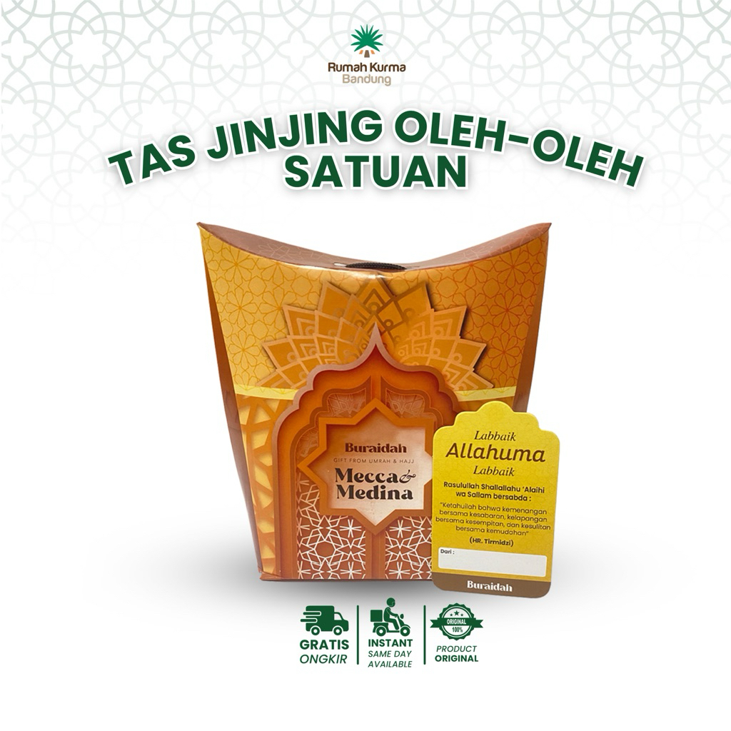

Buraidah Tas Jinjing Oleh Oleh Haji Umroh Satuan Kemasan Box Paperbag Premium Kokoh Tebal