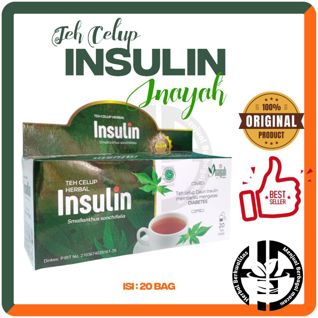 

Teh Celup Insulin Inayah 100% Asli Membantu Mengatasi Diabetes ORIGINAL Isi 20 Teh bags