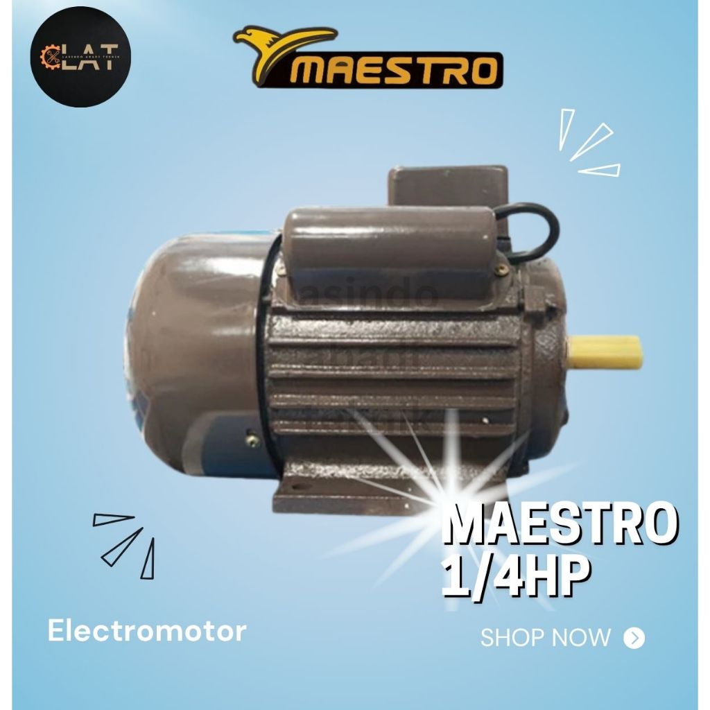 Dinamo Maestro 1/4 hp 0.25 HP 1 Phase 1400 rpm Elektromotor Maestro 1/4hp 0.25HP 1Phase 1400RPM YC71