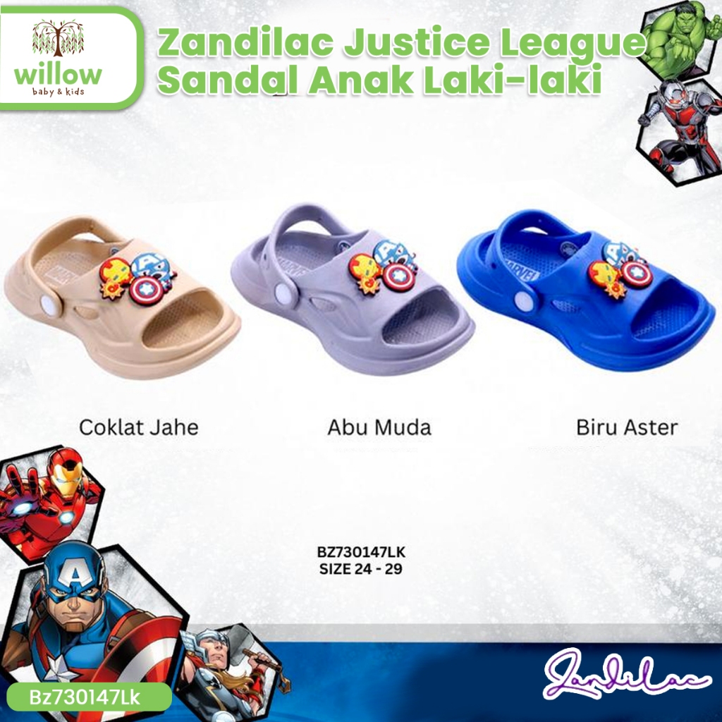 Sepatu Sandal Anak Laki Laki - Zandilac Justice League Series New