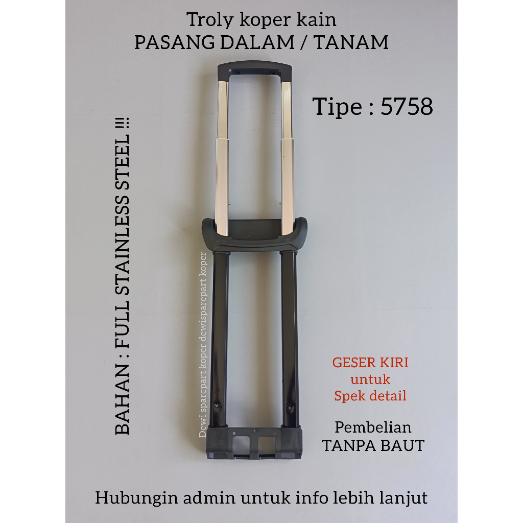 TROLY KOPER, TROLI TAS TRAVEL, TROLY KOPER KAIN