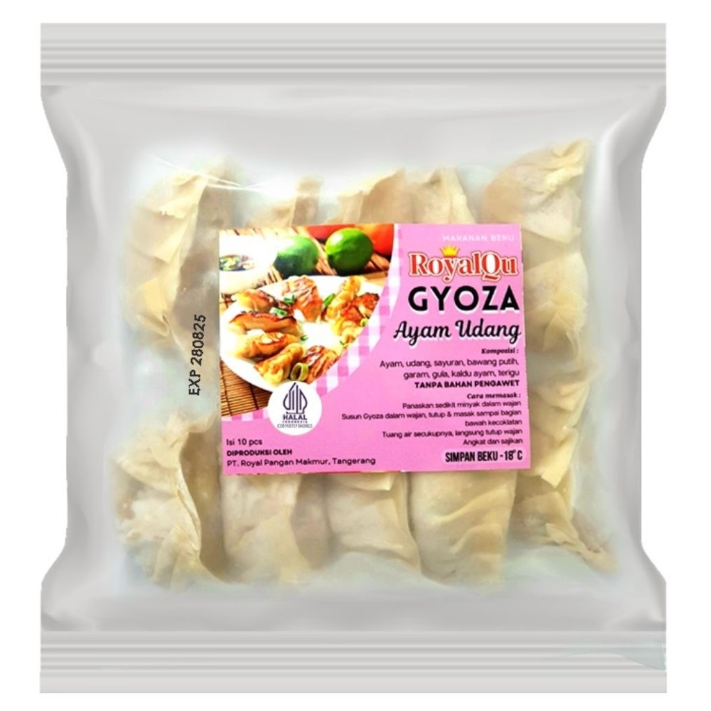 

ROYALQU Gyoza Ayam Udang Kuotie Premium enak Bekal Snack Frozen Food