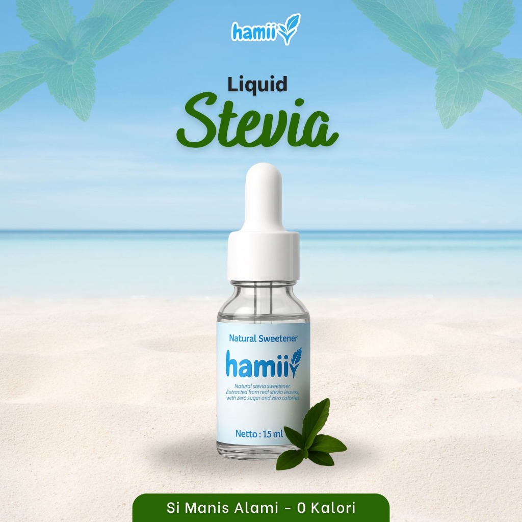 

Hamii Liquid Stevia Pemanis Alami (pengganti gula dengan 0 calorie) 15ML & 5ML HALAL DAN BPOM