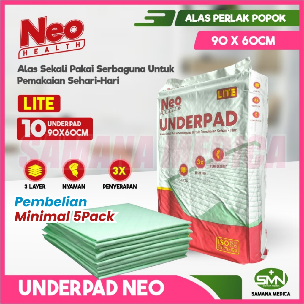 GROSIR NEO UNDERPAD Alas Popok NEO Sze L 60X90 cm isi 10 Pcs PREMIUM QUALITY