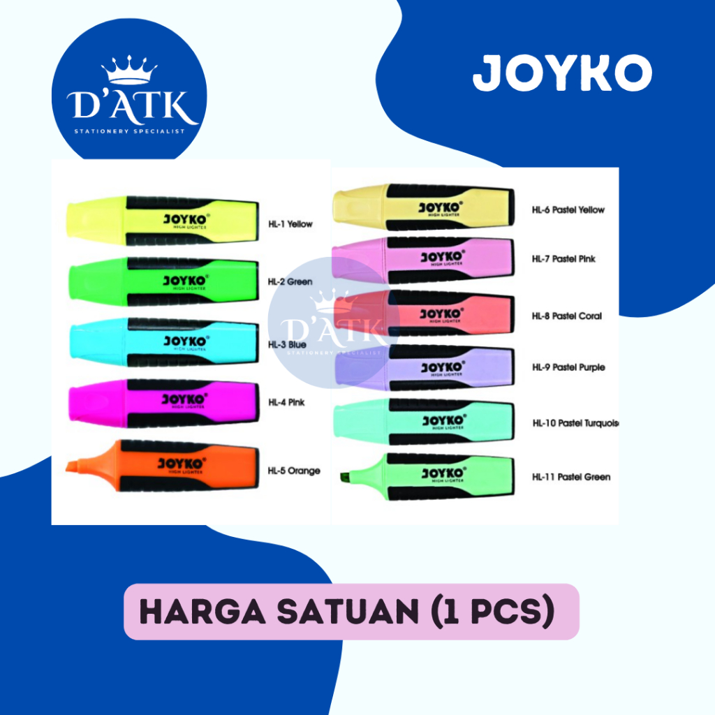 

Stabilo Joyko Highlighter Penanda Buku - Warna Cerah dan Warna Pastel