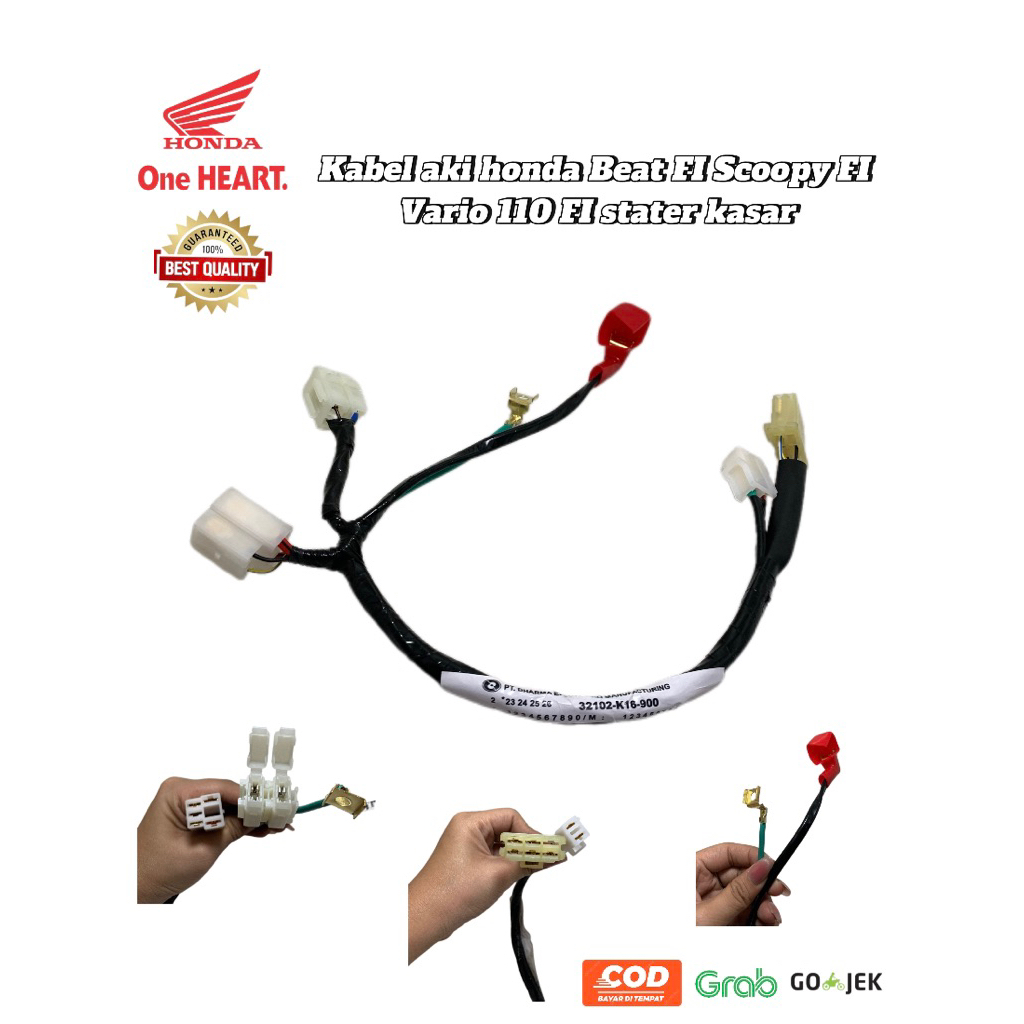 Kabel aki honda Beat FI Scoopy FI Vario 110 FI stater kasar original