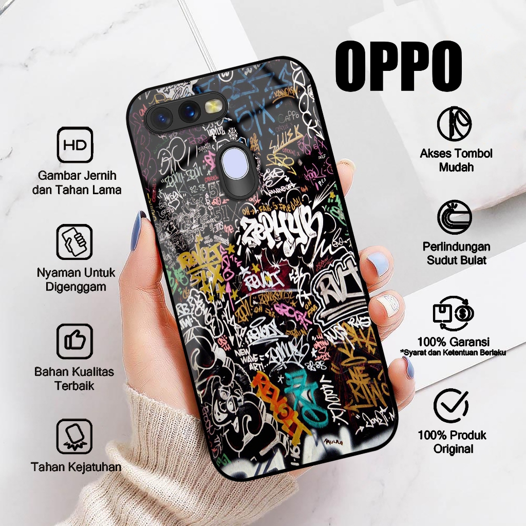 Case OPPO A5S OPPO A7 Casing OPPO A11K OPPO A12 A7X A12E A12S Motif GRAFFITI Softcase Glossy Hardcas
