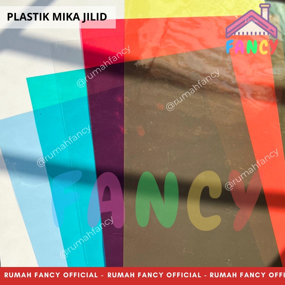 

(10LEMBAR) Plastik Mika Jilid Transparant Bening / Warna F4