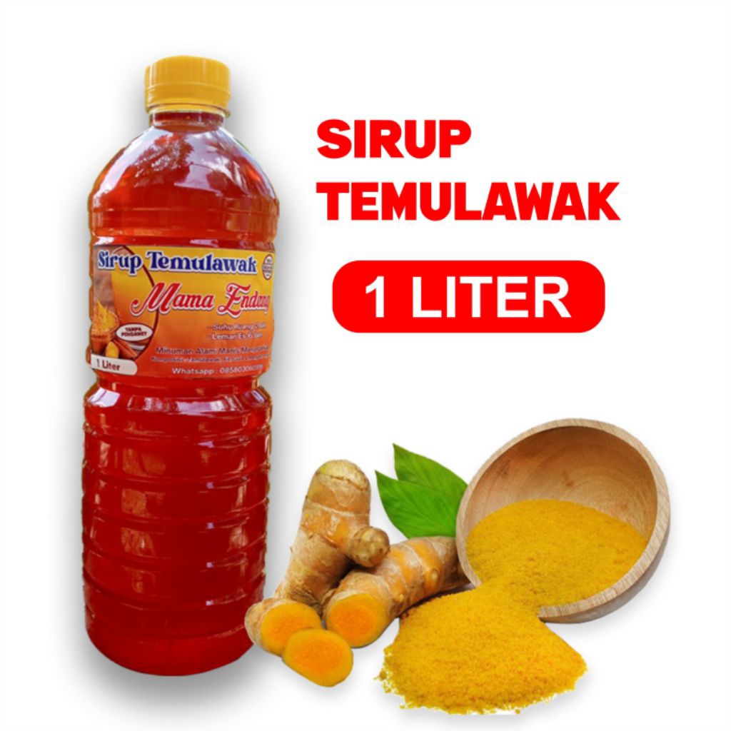 

Sirup Temulawak Mama Endang manis segar 1 liter|minuman kesehatan|100%gula asli