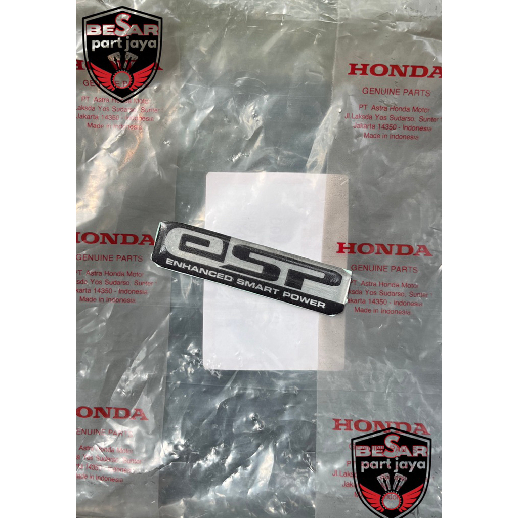Stiker Logo emblem eSP Honda Mark Engine 86170KZR600
