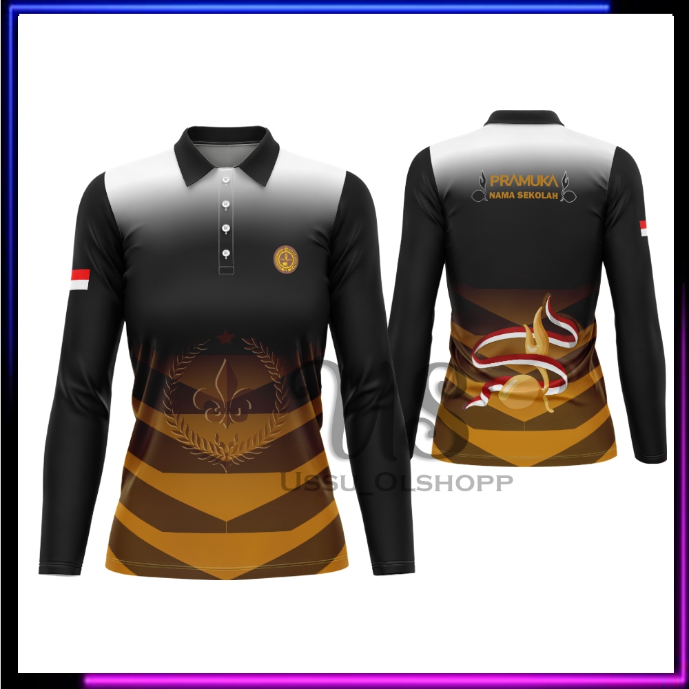 Seragam Pramuka / Kaos Baju Jersey Pramuka Pembina / Baju Guru Pramuka / Kaos Polo Pramuka Custom Na