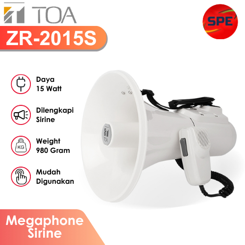 MEGAPHONE WITH SIRINE TOA ZR-2015S GARANSI RESMI (MEDAN)