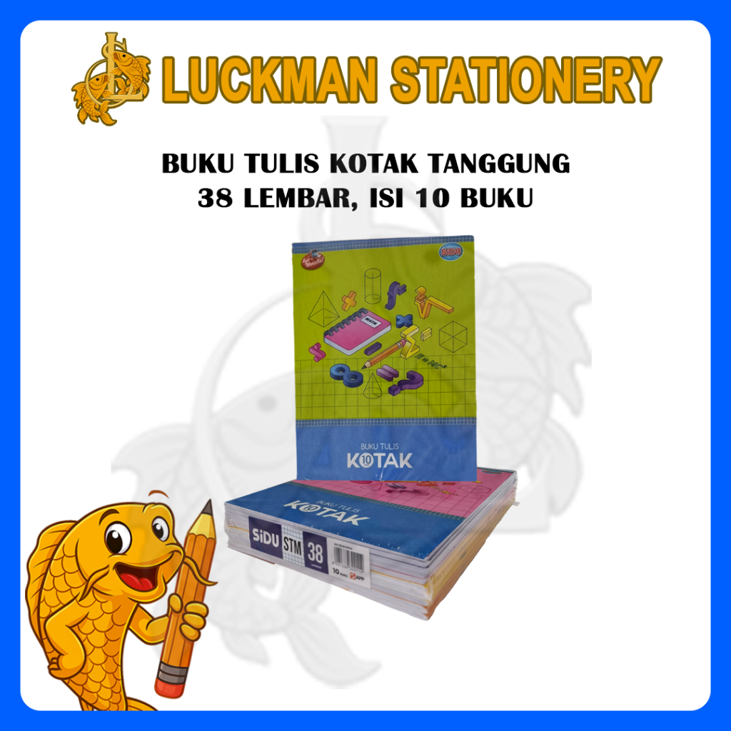 

LUCKMAN STATIONERY - BUKU TULIS SIDU KOTAK TANGGUNG 38 LEMBAR ISI 10 BUKU