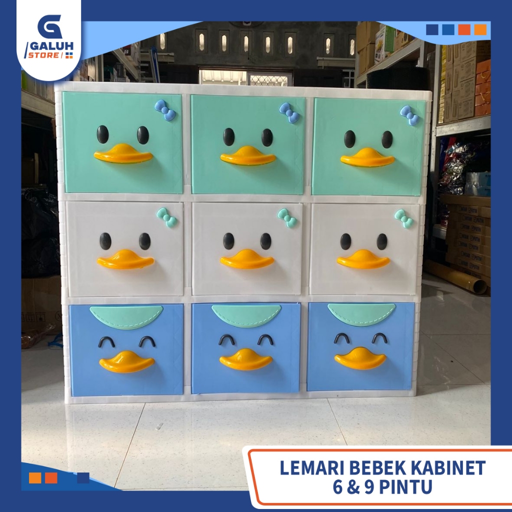 Lemari pakaian Triple Alfa Duck  / Lemari Plastik Flip Susun 3 / Lemari Bebek 3 Susun / 9 susun