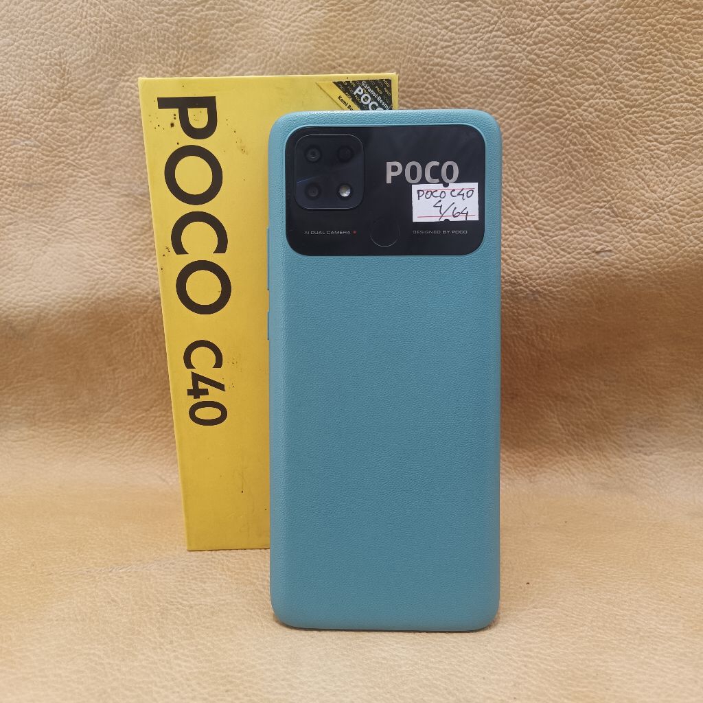 Poco C40 RAM 4/64 Fullset ori - Hp Second Murah Berkualitas dan Bergaransi