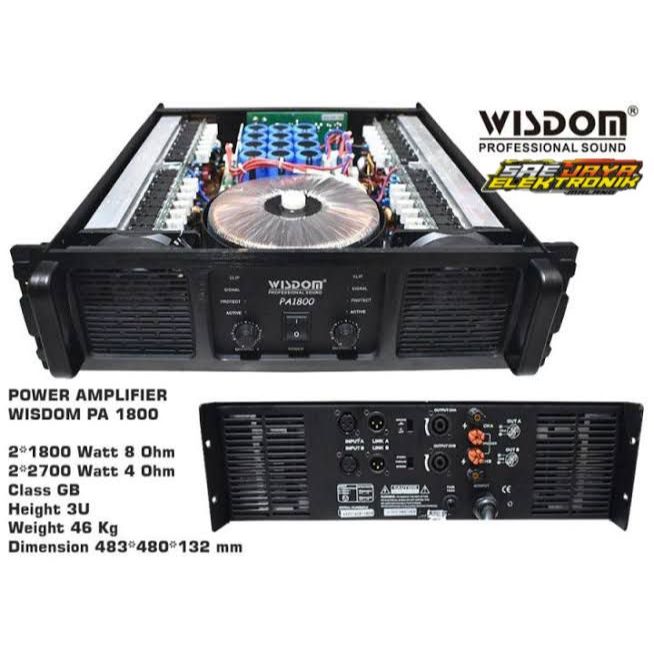 Power Amplifier Wisdom Pa1800 / Pa-1800 / Pa 1800