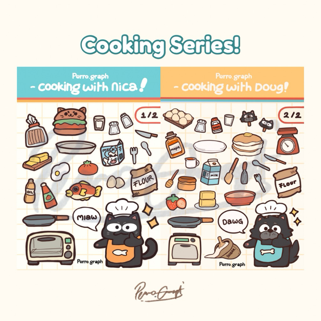 

[ perro.graph ] Original Merchandise Cooking Series ! - Nica & Doug Original