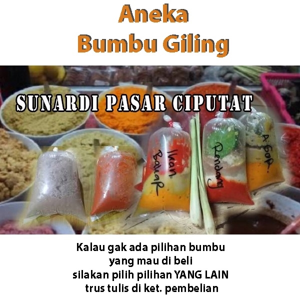 

ANEKA BUMBU GILING per pack/bungkus ±100gram