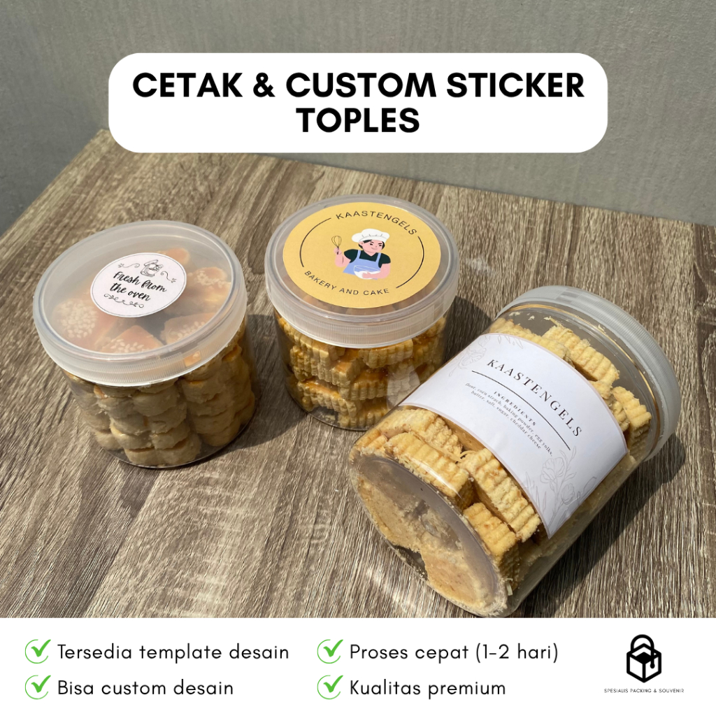 

Cetak Custom Stiker Toples Plastik Bening 400 ml dan 600 ml | Print Label Sticker Logo