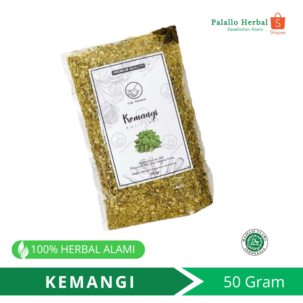 

50gr Daun Kemangi / Basil Leaves / Daun Basil / Rempah / JSR 100%