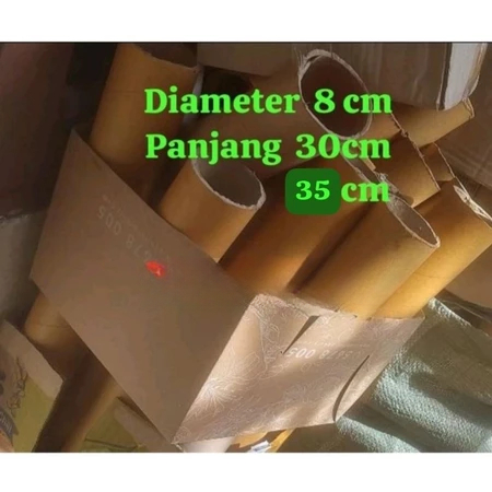 

Selongsong Paper Core Cones Bobin Diameter 8 x 30 Cm , 35 Cm Tabung Packing