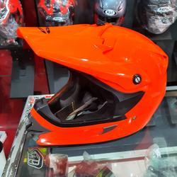 Cargloss MXC Helm Cross/Trail/Trabas/Supermoto Size L warna Orange Full Face SNI Original