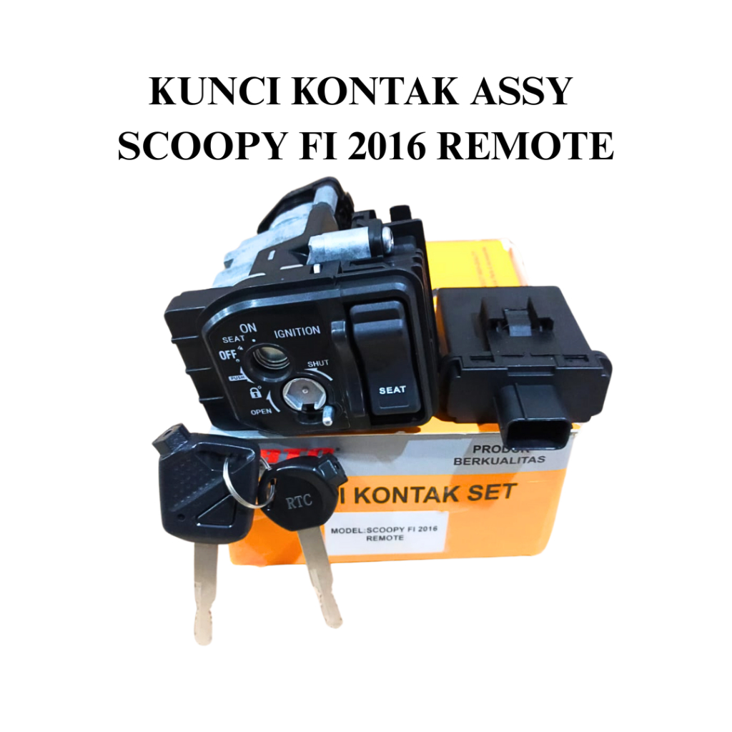 KUNCI KONTAK SET/ KEY SET MOTOR SCOOPY FI 2016 REMOTE RTC