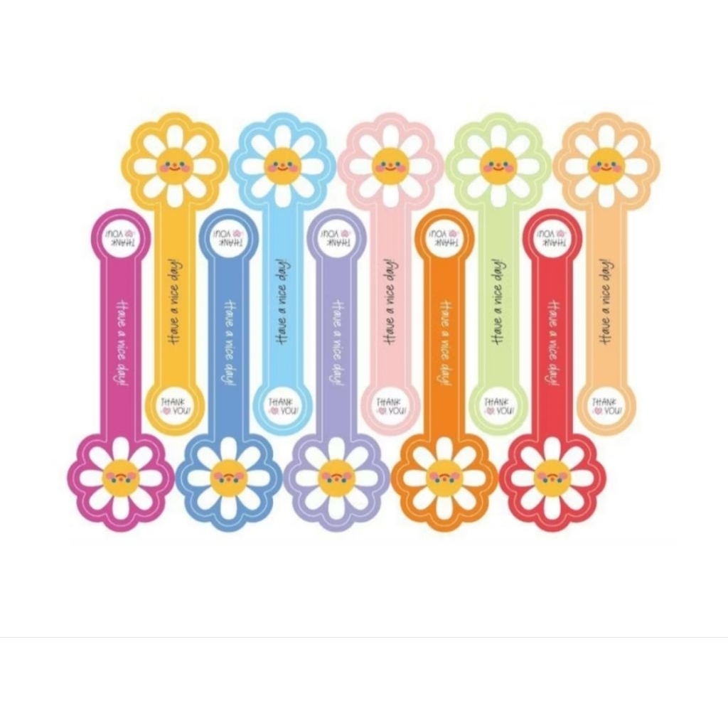 

Stiker thankyou bunga warna isi 100pcs segel