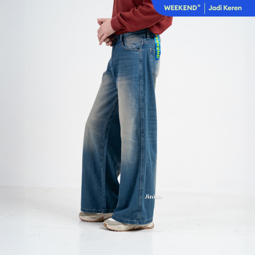 JINISO Oversize Baggy Loose Jeans Pria 684