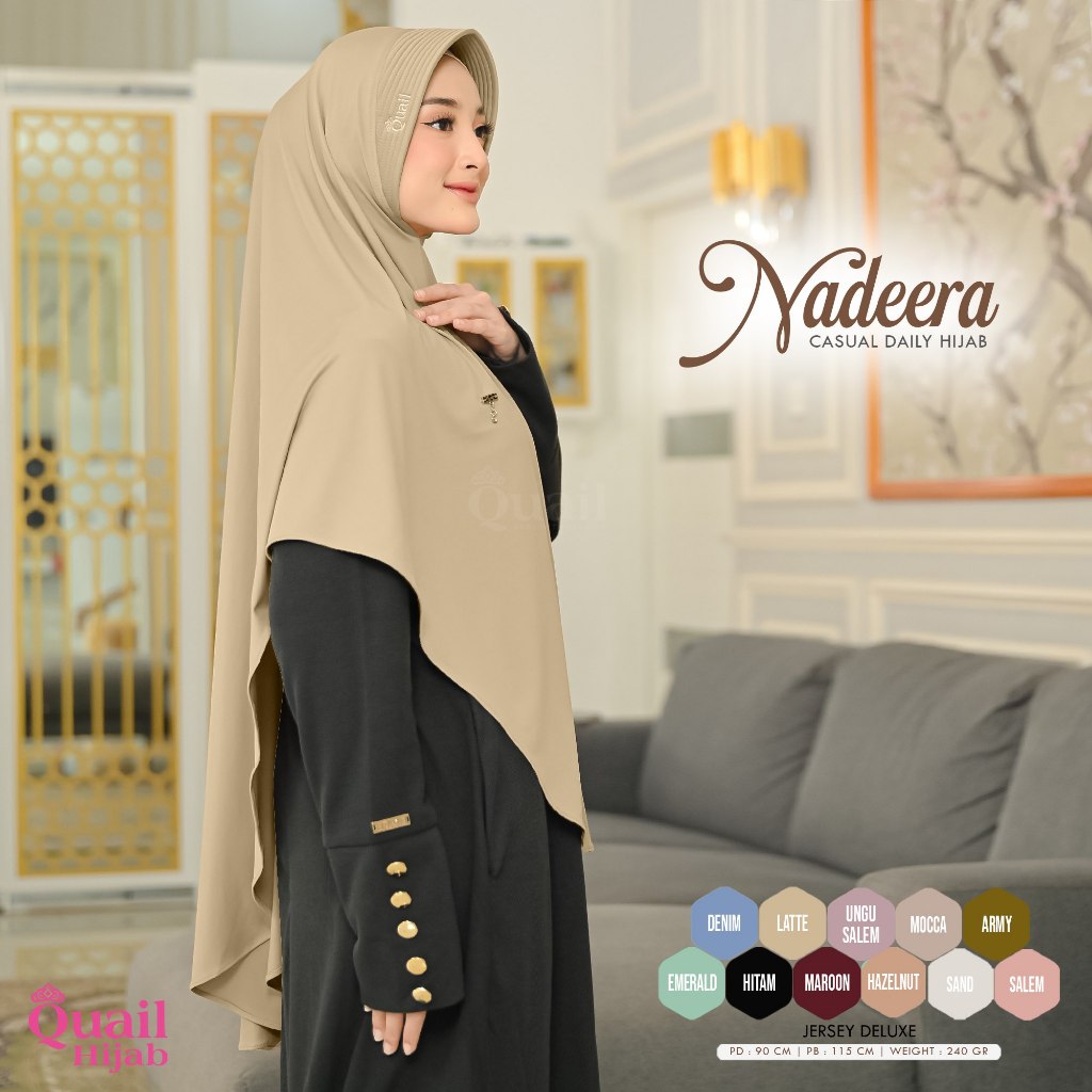 Quail Hijab - Nadeera Jilbab Jumbo Size Besar