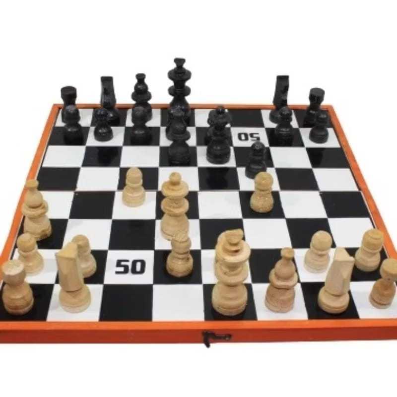 Papan Catur Kayu Mainan Catur Kayu Lipat  36cm