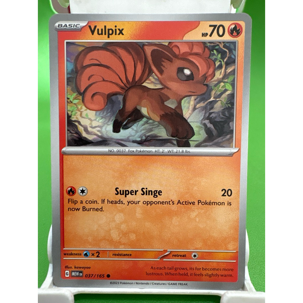 kartu pokemon original common vulpix mew 037/165