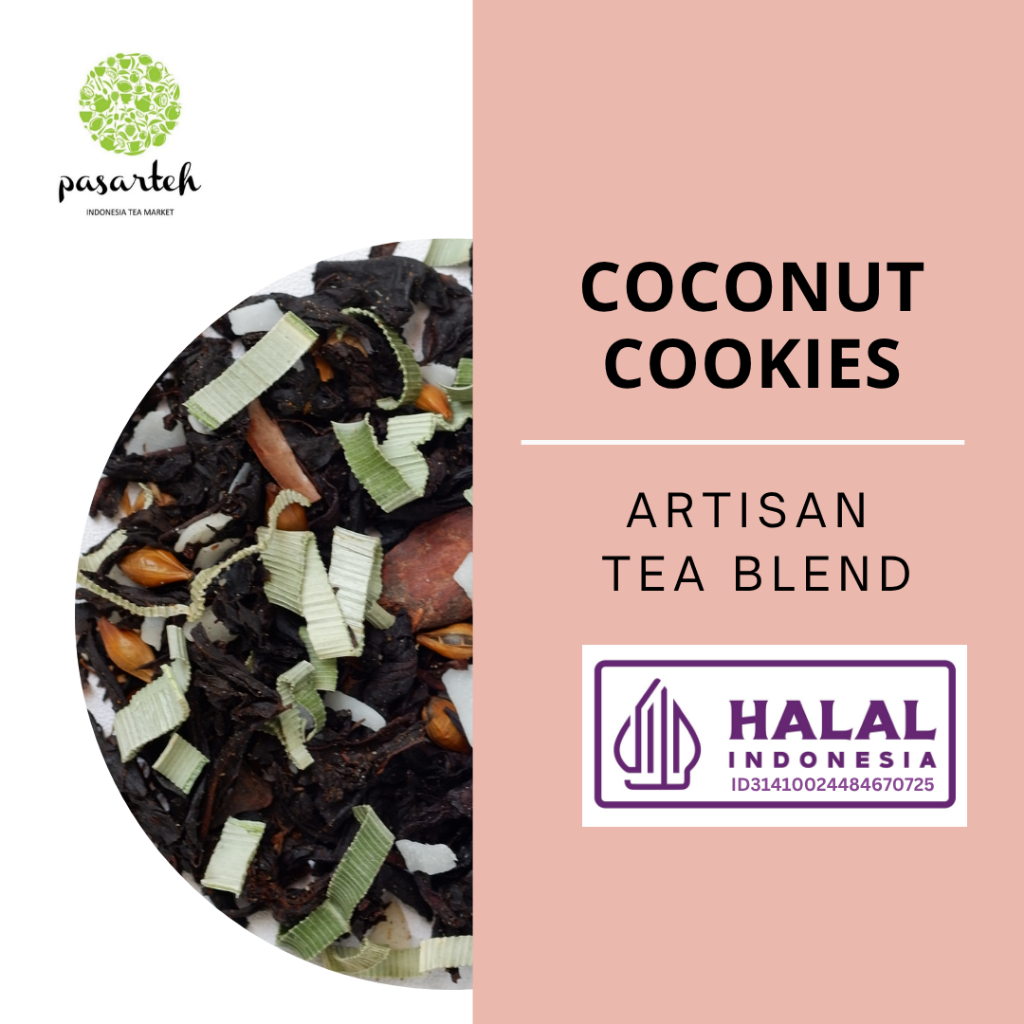 

[ pasarteh Sample Pack ] Coconut Cookies Tea - 5 gram I Tea Blend I Teh Hitam I Teh Indonesia